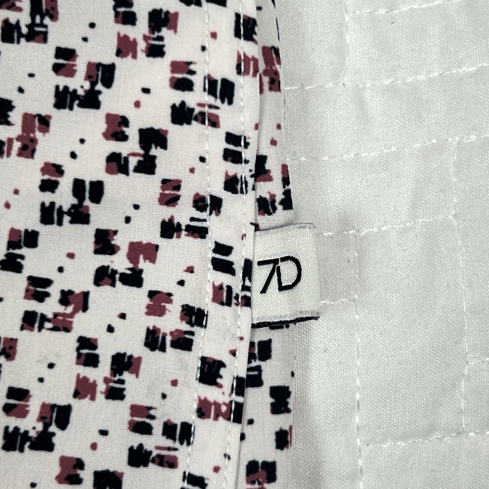 7 Diamonds 4 Way Stretch Geometric White Freedom Train Shirt Mens XL Button Up - Picture 4 of 10